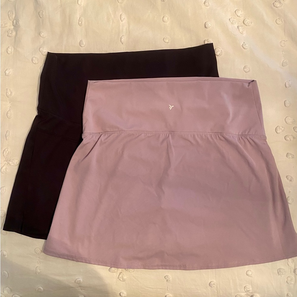 BOGO: Maternity Athletic Skorts - Old Navy, Medium, Black + Lilac